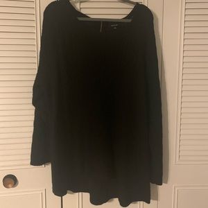 Black Open Weave Zip-Back Sweater